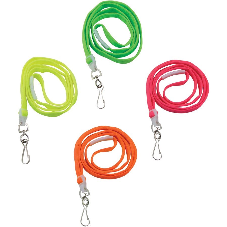 advantus-neon-breakaway-lanyard-12-pack-05-width-x-36-length-neon-pink_avt97587 - 3