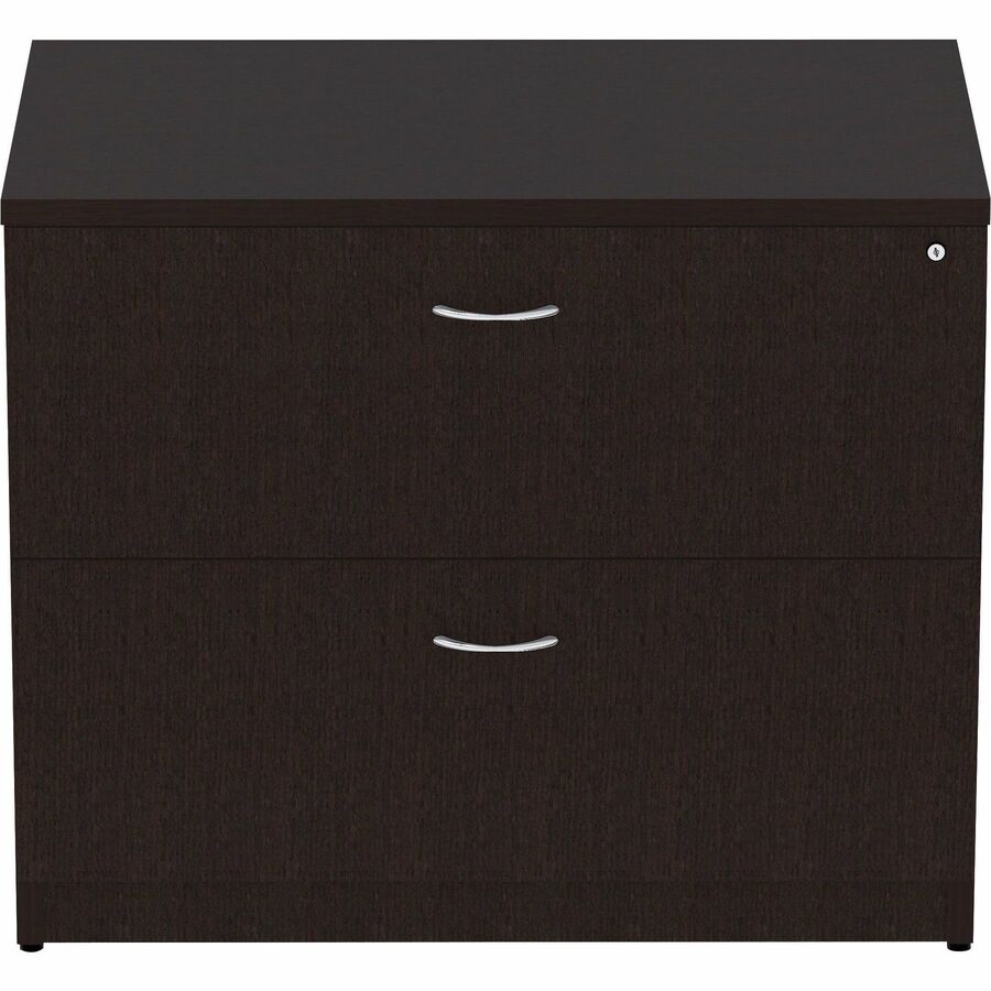Lorell Essentials Series Lateral File - 1" Top, 0.1" Edge, 36" x 22"29.5" Lateral File - 2 x File Drawer(s) - Material: Laminate - Finish: Espresso