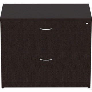 Lorell Essentials Series Lateral File - 1" Top, 0.1" Edge, 36" x 22"29.5" Lateral File - 2 x File Drawer(s) - Material: Laminate - Finish: Espresso