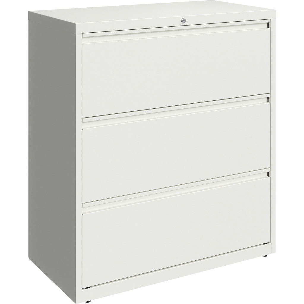 Lorell Fortress Series Lateral File - 36" x 18.6" x 40.3" - 3 x Drawer(s) for File - Letter, Legal, A4 - Lateral - Hanging Rail, Magnetic Label Holder, Locking Drawer, Locking Bar, Ball Bearing Slide, Reinforced Base, Adjustable Leveler, Interlocking