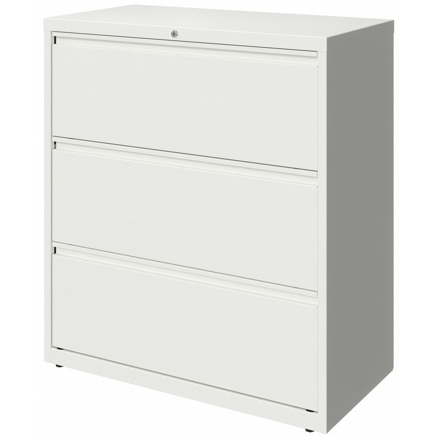 Lorell Fortress Series Lateral File - 36" x 18.6" x 40.3" - 3 x Drawer(s) for File - Letter, Legal, A4 - Lateral - Hanging Rail, Magnetic Label Holder, Locking Drawer, Locking Bar, Ball Bearing Slide, Reinforced Base, Adjustable Leveler, Interlocking