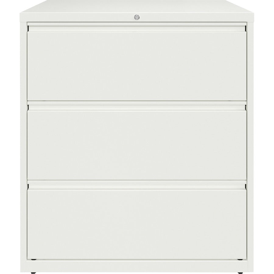 Lorell Fortress Series Lateral File - 36" x 18.6" x 40.3" - 3 x Drawer(s) for File - Letter, Legal, A4 - Lateral - Hanging Rail, Magnetic Label Holder, Locking Drawer, Locking Bar, Ball Bearing Slide, Reinforced Base, Adjustable Leveler, Interlocking