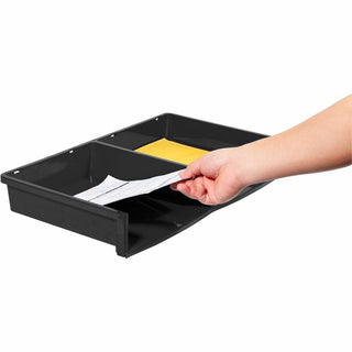 Storex Quick Stack 6-sorter Organizer - 500 x Sheet - 6 Compartment(s) - Compartment Size 8.75" x 11.50" x 2" - 8.7" Height x 13.6" Width20.5" Length - Black - Plastic - 1 Each