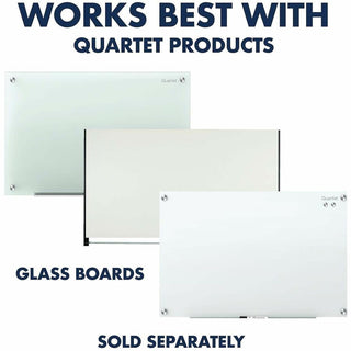 Quartet Glass Board Magnets - 0.5" Diameter - Cylinder - Rounded Edge - 12 / Pack - Assorted, Clear