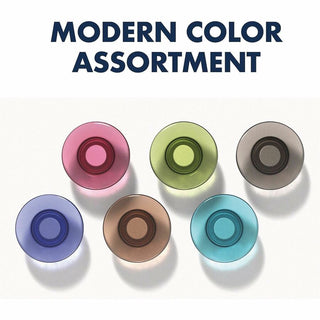 Quartet Glass Board Magnets - 0.5" Diameter - Round - Rounded Edge - 6 / Pack - Assorted