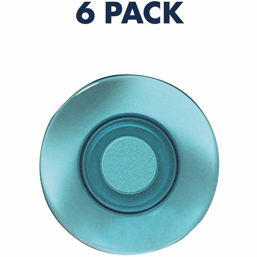 Quartet Glass Board Magnets - 0.5" Diameter - Round - Rounded Edge - 6 / Pack - Assorted