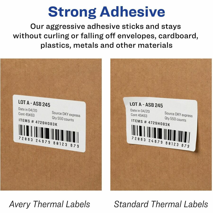 Avery Direct Thermal Roll Labels, 2-5/16" x 4" , White, 300 Shipping Labels Per Roll, 4 Rolls (4191) - Avery Thermal Roll Labels, 2-5/16"x4" , 300 Labels/Roll-4 Rolls (4191) - 3