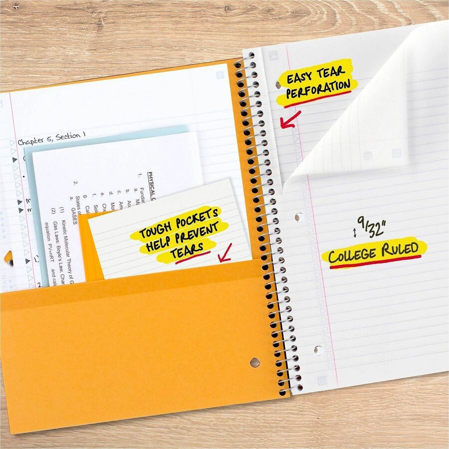 Mead Five Star Subject Spiral Notebook