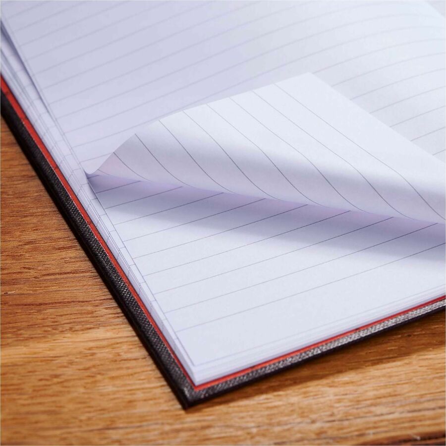 Black n' Red Casebound Hardcover Notebook 3-pack - Case Bound - 12" x 8.5" x 1.7" - Matte Cover - Hard Cover, Bleed Resistant, Ribbon Marker - 3 / Pack