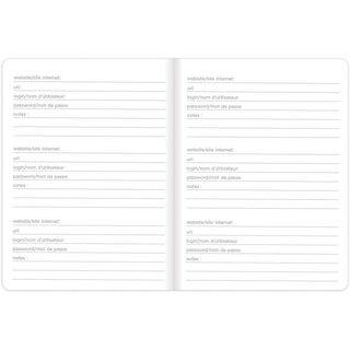 Rediform Password Notebook - 64 Pages - Sewn - 0.40" x 3.5" x 5" - Black Cover - Compact, Flexible Cover, Bilingual Format, Note Section - Recycled - 1 Each