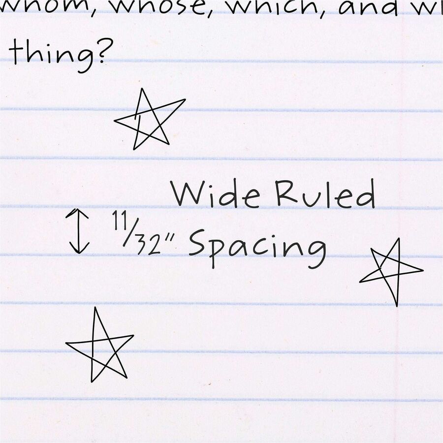 Mead 1 Subject Wide Ruled Spiral Notebook - 70 Sheets - 140 Pages - Spiral Bound - 3 Hole(s) - 10 1/2" x 8" - 10" x 8" x 0.5" - White Paper - Assorted Cover - Durable Cover, Bleed Resistant, Perforated, Spiral Lock, Lightweight - 4 / Pack