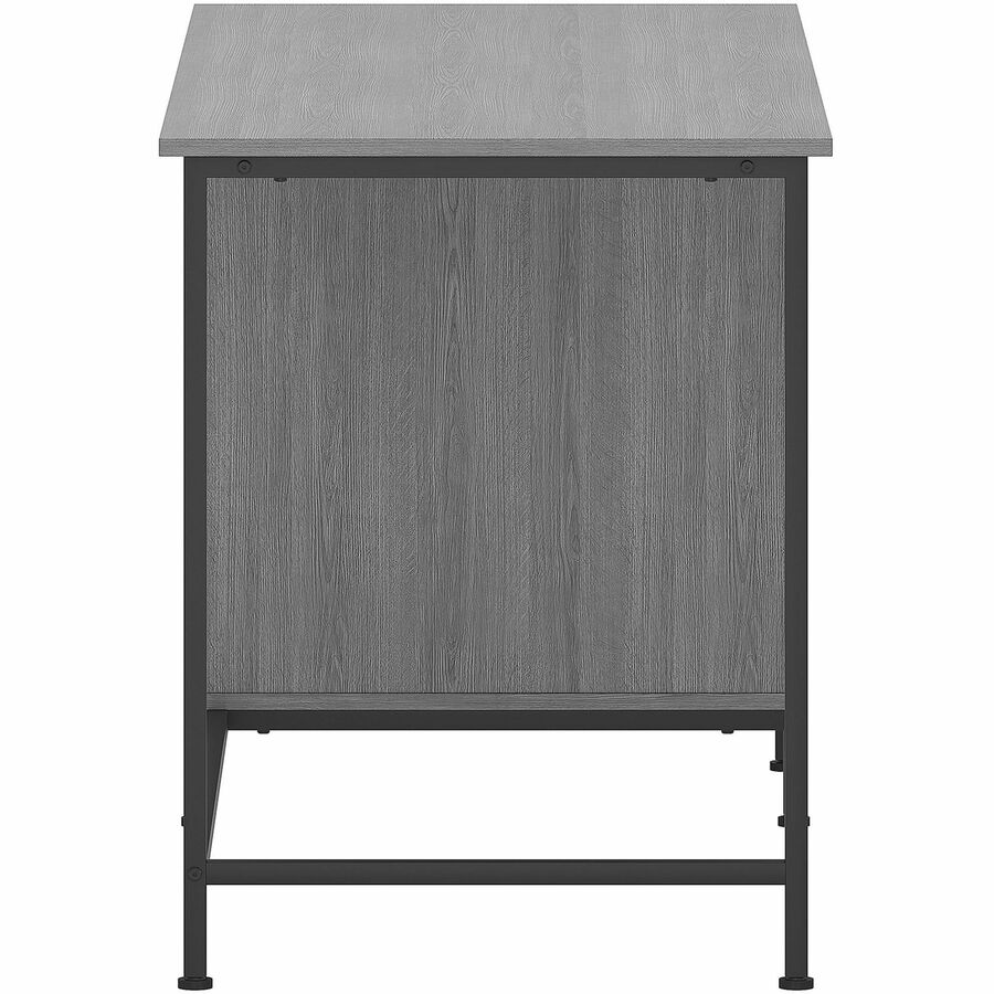 Lorell SOHO Desk with Side Drawers - 55" x 23.6"30" - 3 x File Drawer(s) - Single Pedestal on Right Side - Finish: Charcoal