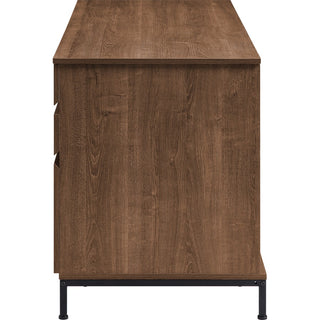 Lorell SOHO Desk with Side Drawers - 55" x 23.6"30" - 3 x File Drawer(s) - Single Pedestal on Right Side - Finish: Walnut