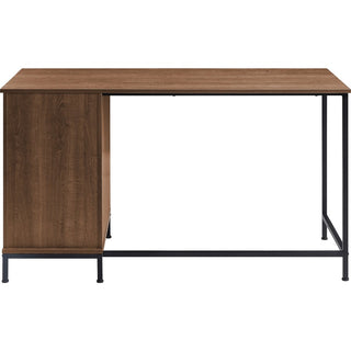 Lorell SOHO Desk with Side Drawers - 55" x 23.6"30" - 3 x File Drawer(s) - Single Pedestal on Right Side - Finish: Walnut