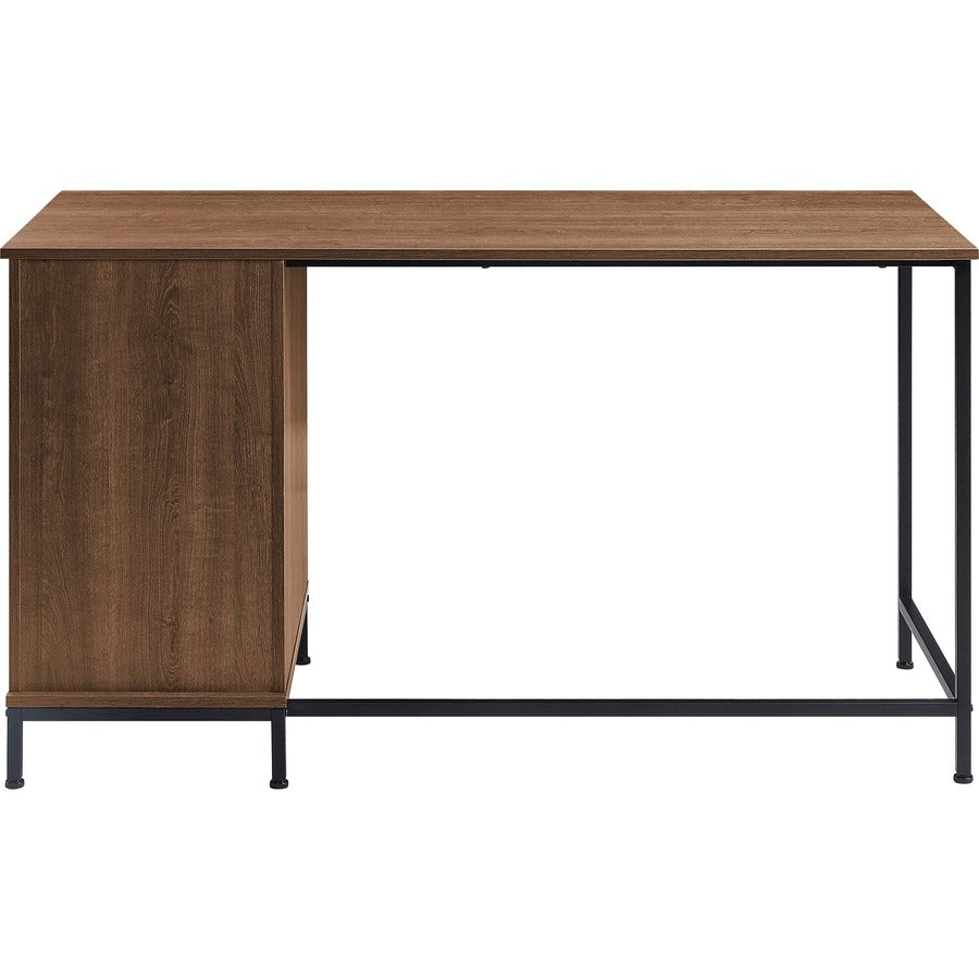 Lorell SOHO Desk with Side Drawers - 55" x 23.6"30" - 3 x File Drawer(s) - Single Pedestal on Right Side - Finish: Walnut