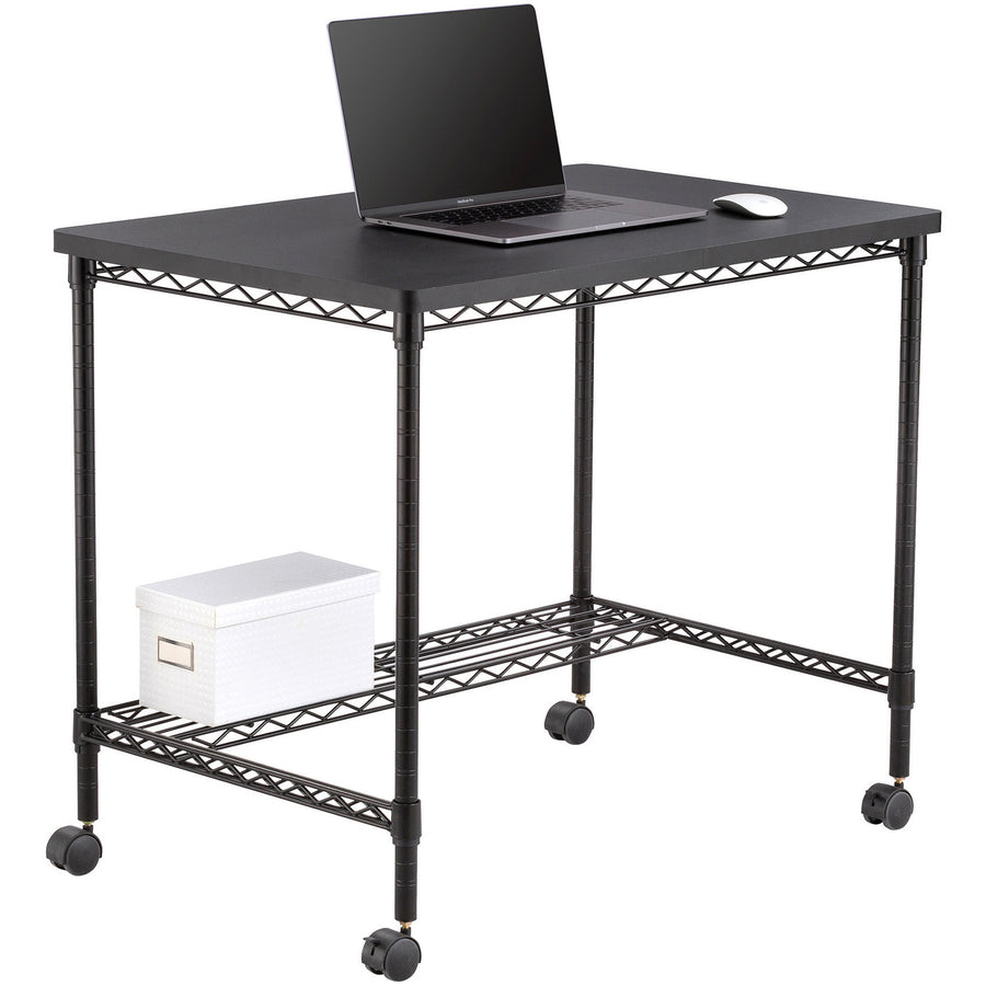 safco-mobile-wire-desk-for-table-topmelamine-black-top-x-3575-table-top-width-x-24-table-top-depth-3075-height-assembly-required-black-1-each_saf5203bl - 3