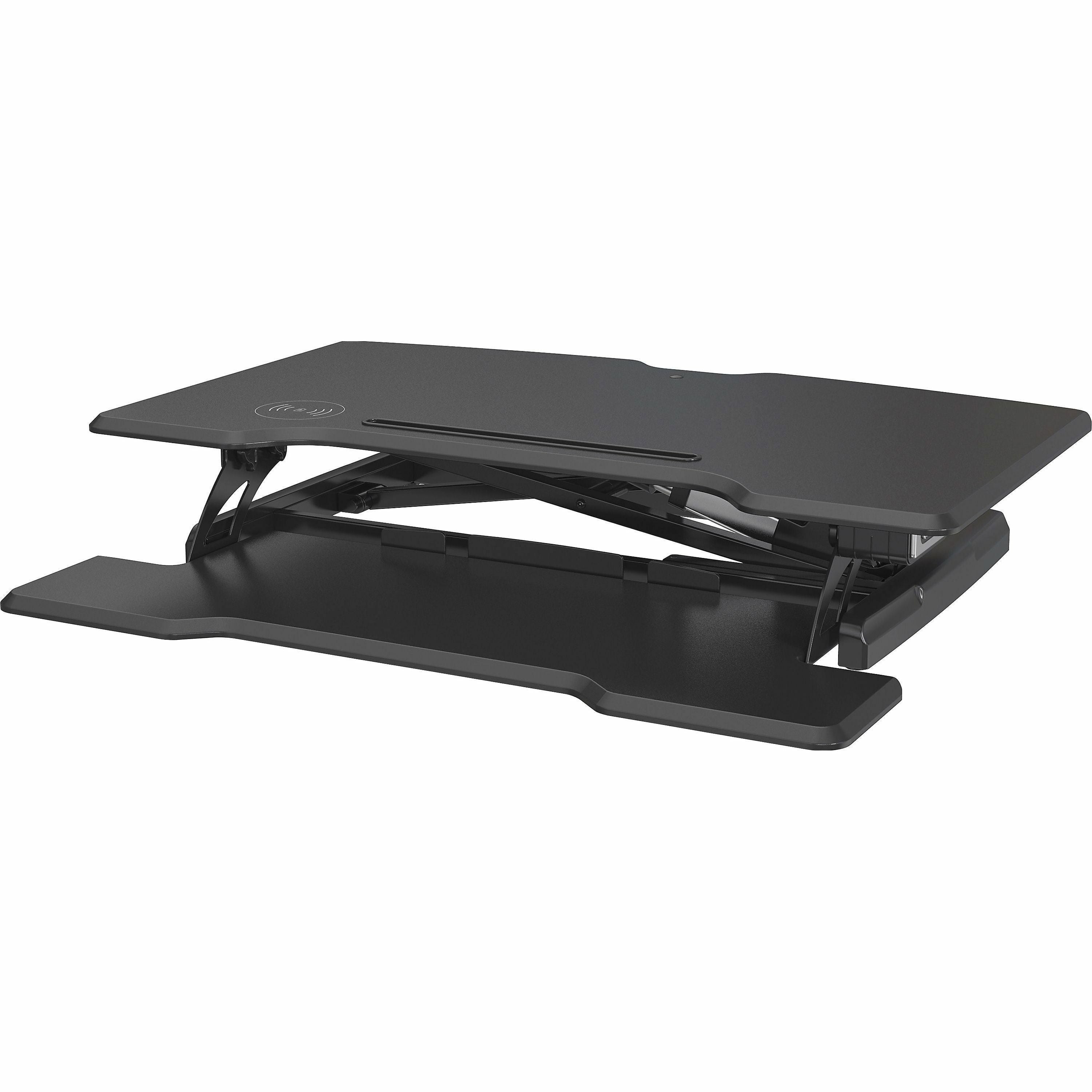 lorell-electric-desk-riser-with-wireless-device-charging-20-height-x-193-width-x-335-depth-desktop-black_llr99530 - 2