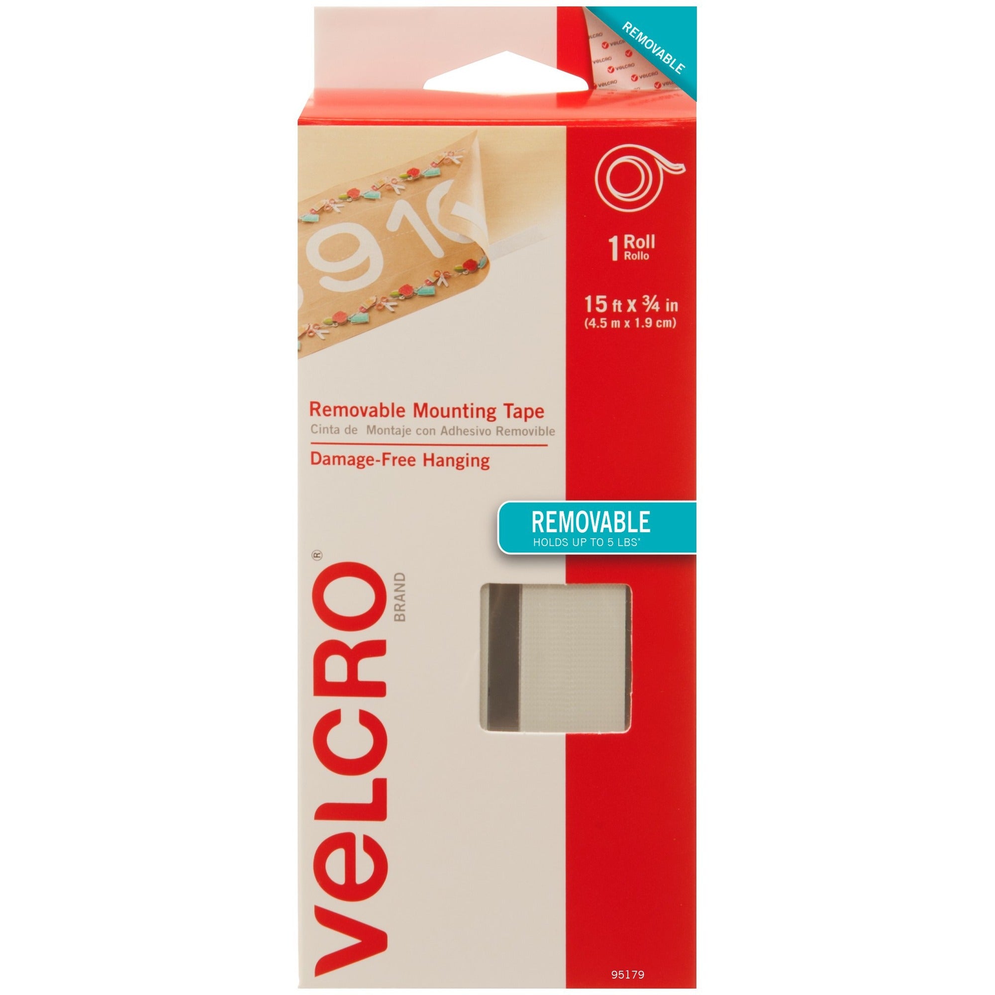 velcro-95179-general-purpose-removable-mounting-15-ft-length-x-075-width-1-each-white_vek95179 - 1