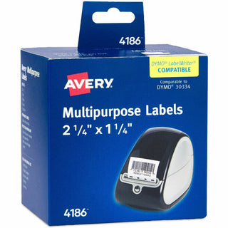avery-direct-thermal-roll-labels-1-1-4-x-2-1-4--white-1000-multipurpose-labels-per-roll-1-roll-4186-avery-thermal-roll-labels-225-x-125--1000-white-labels-4186_ave04186 - 1