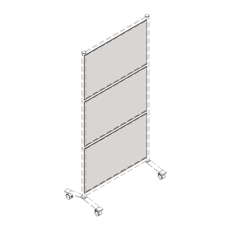 Lorell Adaptable Panel Divider - 24" Width x 2" Height x 37" Depth - Aluminum - Walnut - 1 Each