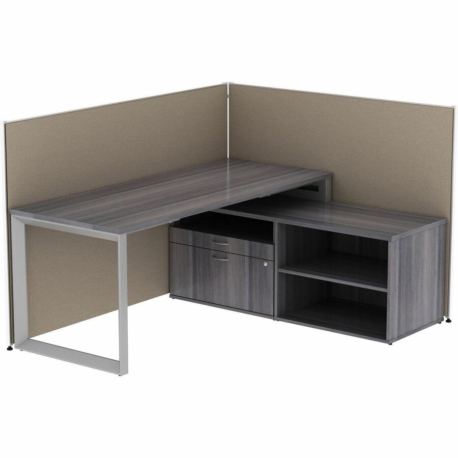 Lorell Panel System Partition Fabric Panel - 72" Width x 48" Height - Fabric, Steel - Gray - 1 Each