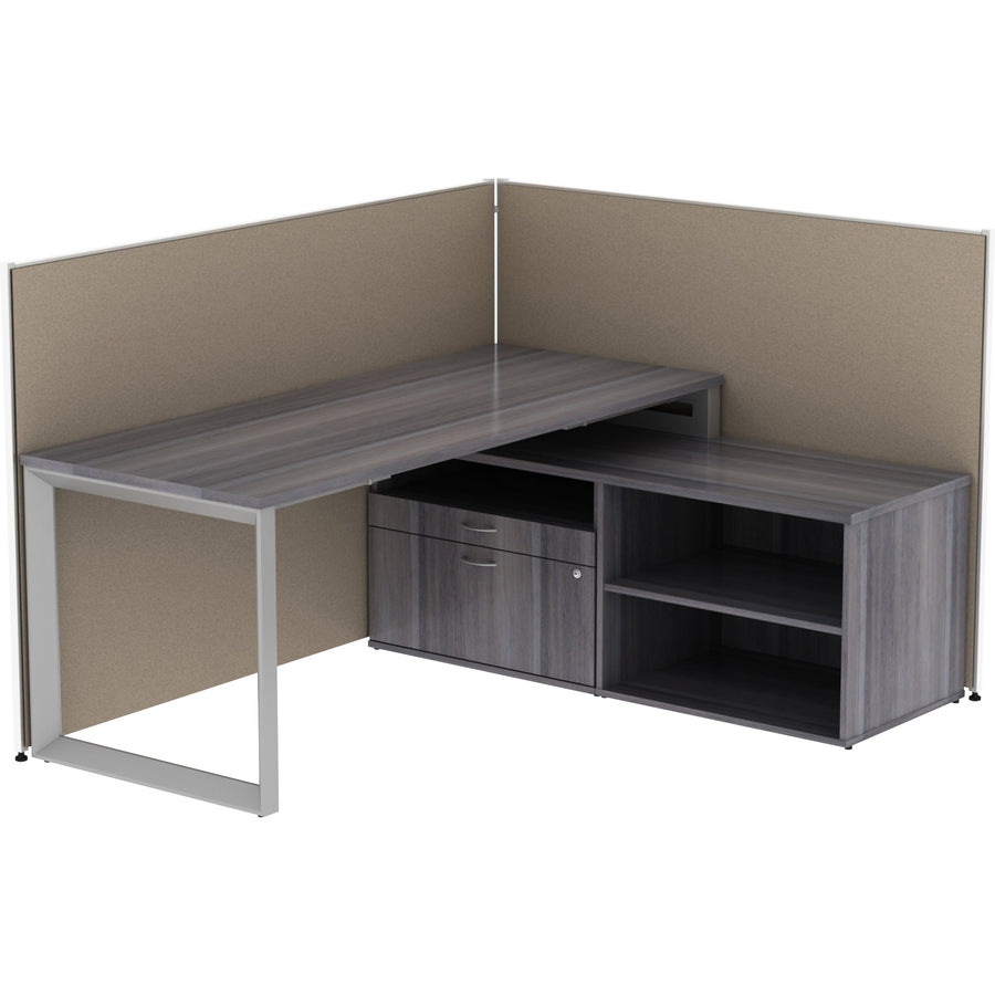 Lorell Panel System Partition Fabric Panel - 72" Width x 48" Height - Fabric, Steel - Gray - 1 Each
