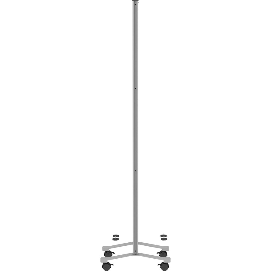 Lorell Adaptable Panel Legs for 50"H Configuration - 18.8" Width x 2" Depth x 71" Height - Aluminum - Silver