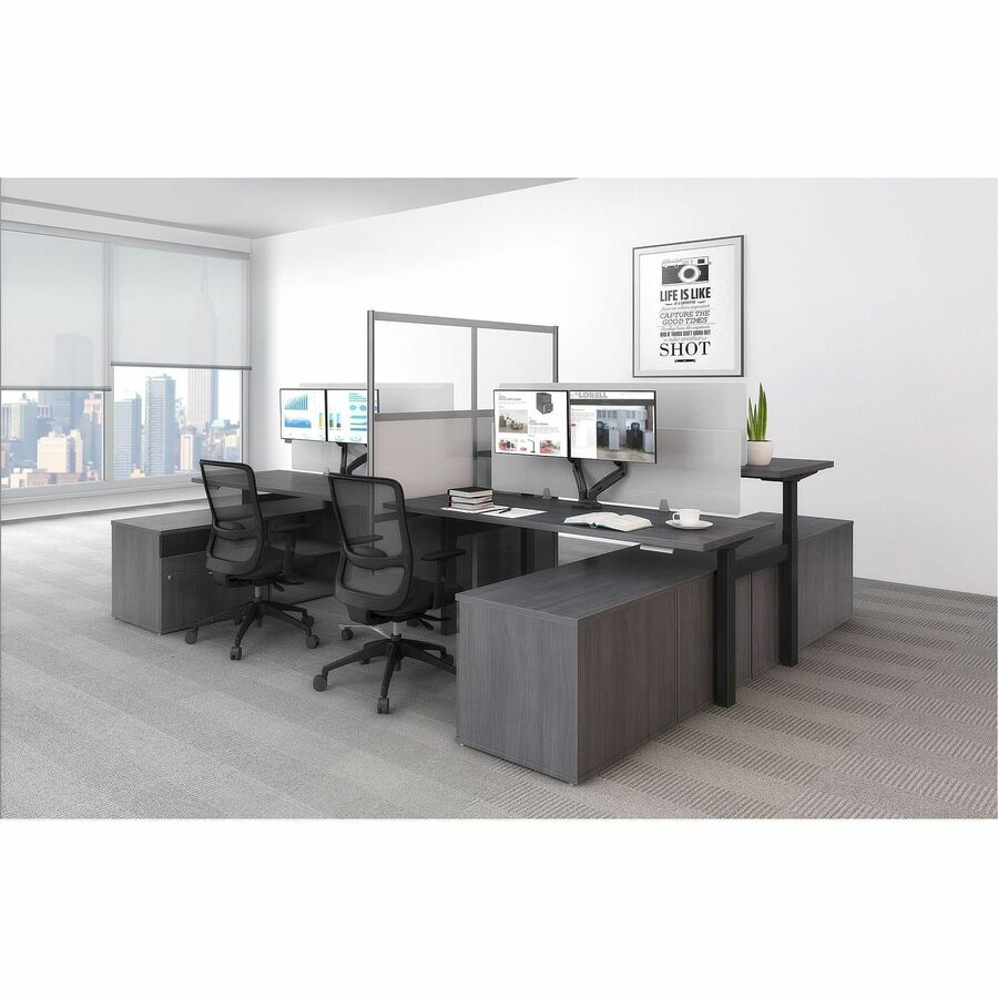 Lorell Vertical Panel Strip for Adaptable Panel System - 1.8" Width x 0.5" Depth x 19.7" Height - Aluminum - Silver