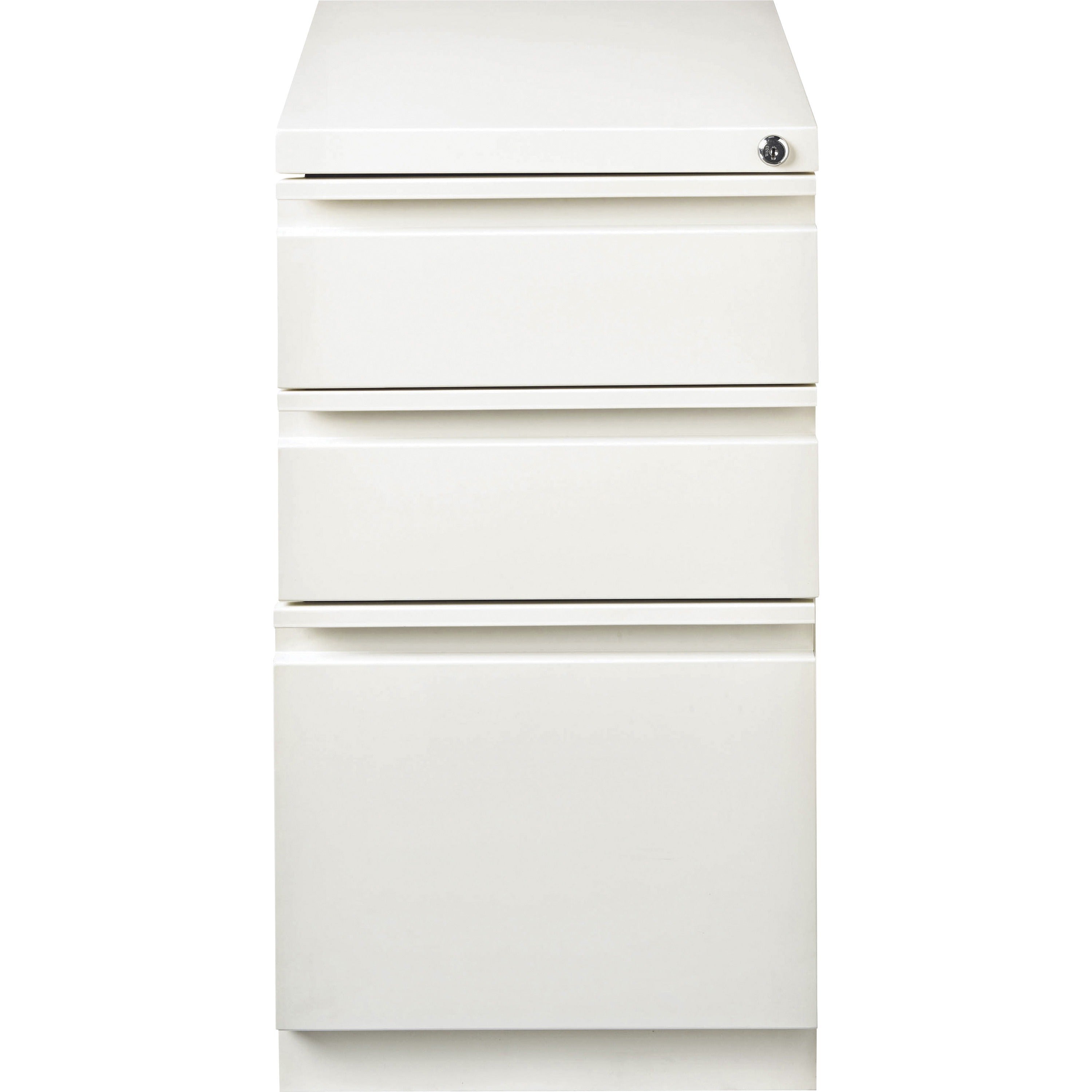 lorell-20-box-box-file-mobile-file-cabinet-with-full-width-pull-15-x-199-x-278-for-box-file-letter-vertical-mobility-ball-bearing-suspension-removable-lock-pull-out-drawer-recessed-drawer-casters-key-lock-white-powder-coated_llr00049 - 3