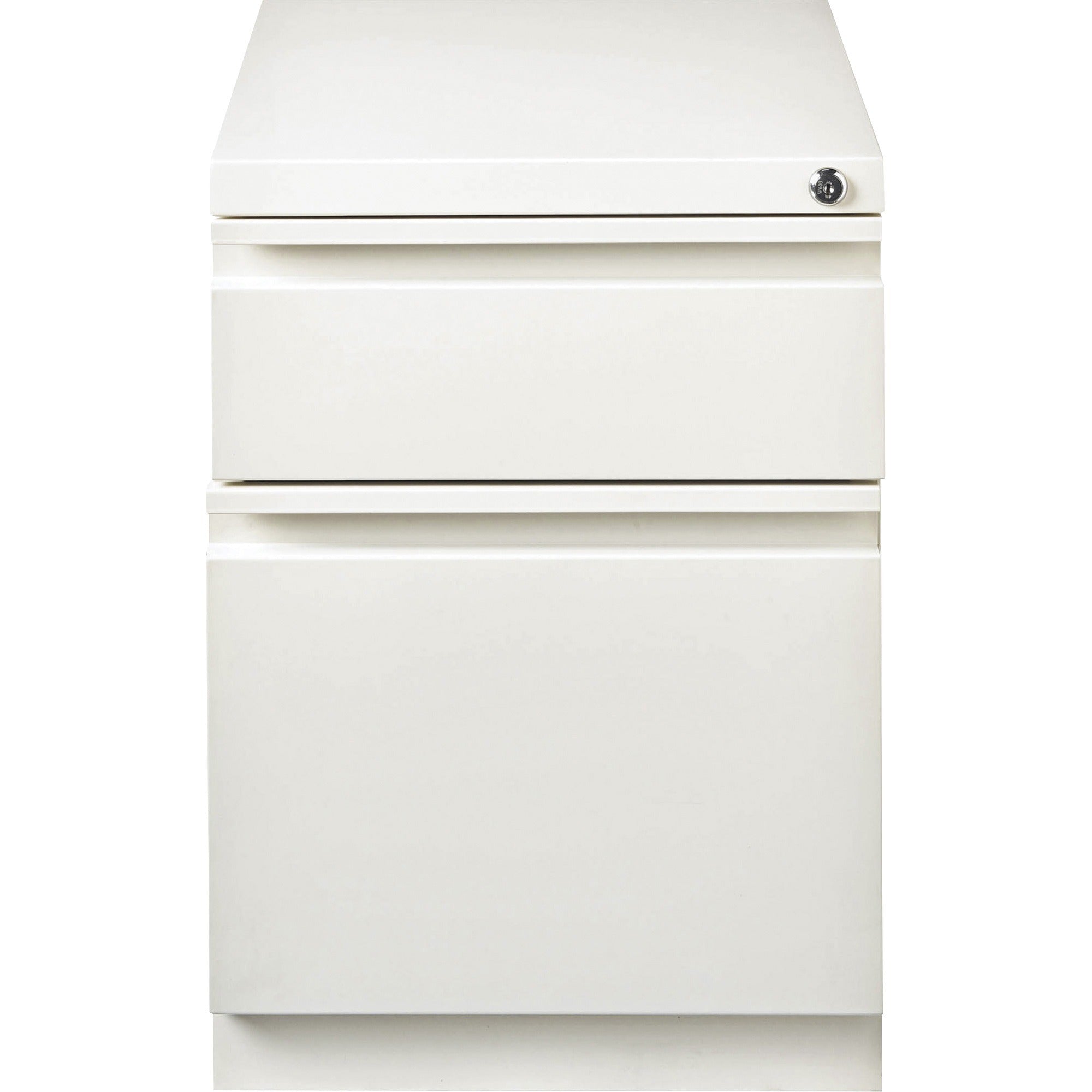 lorell-20-box-file-mobile-pedestal-15-x-199-x-238-for-box-file-letter-mobility-ball-bearing-suspension-removable-lock-pull-out-drawer-recessed-drawer-anti-tip-casters-key-lock-white-steel-recycled_llr00051 - 3