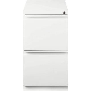 lorell-20-file-file-mobile-file-cabinet-with-full-width-pull-15-x-199-x-278-for-file-letter-mobility-ball-bearing-suspension-removable-lock-pull-out-drawer-recessed-drawer-casters-key-lock-white-steel-recycled_llr00050 - 3