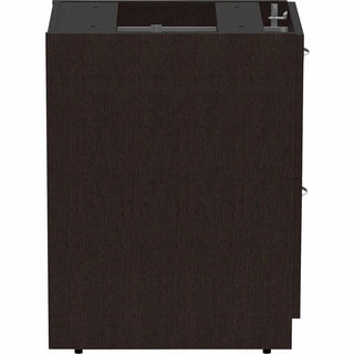 Lorell Essentials Series File/File Fixed File Cabinet - 16" x 22" x 28.3" Pedestal - Finish: Espresso, Silver Brush