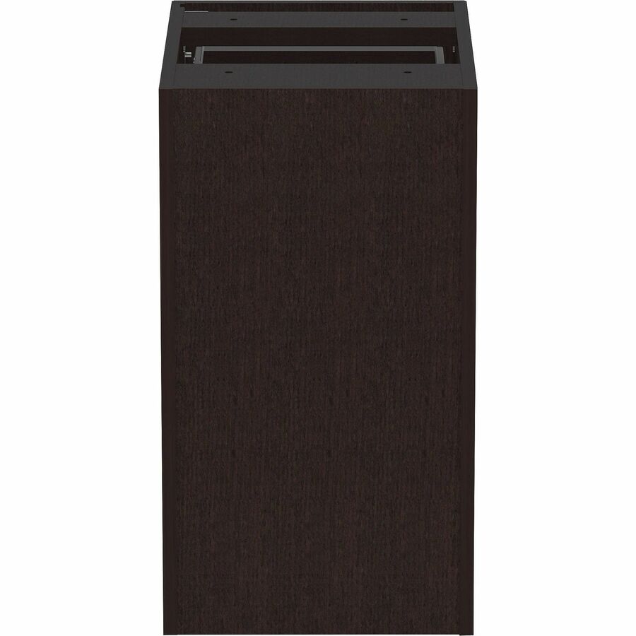 Lorell Essentials Series File/File Fixed File Cabinet - 16" x 22" x 28.3" Pedestal - Finish: Espresso, Silver Brush