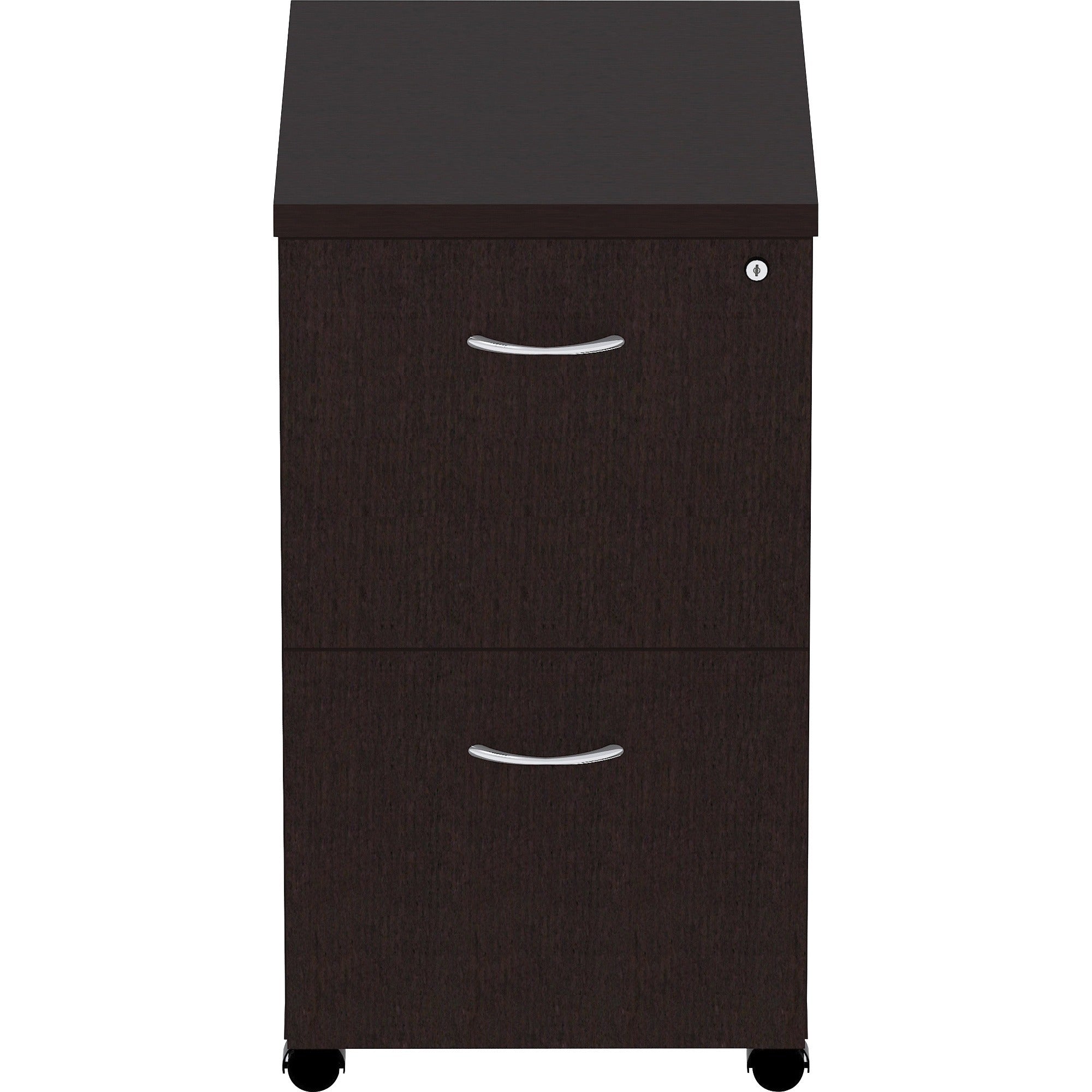 lorell-essentials-series-file-file-mobile-file-cabinet-16-x-22-x-283-pedestal-finish-espresso-silver-brush_llr18219 - 2