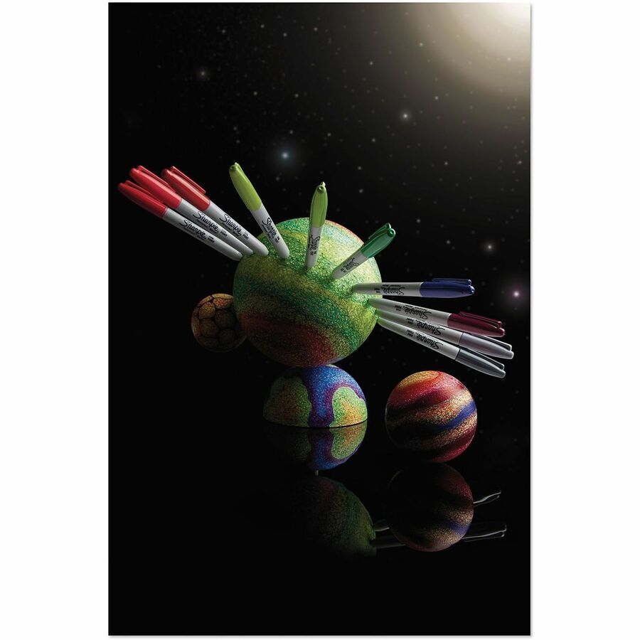 Cosmic Color Permanent Markers, Medium Bullet Tip, Assorted Cosmic Colors, 5/Pack