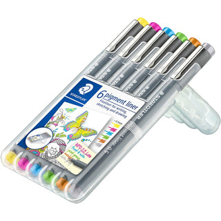 staedtler-pigment-liner-308-fine-pen-point-05-mm-pen-point-size-assorted-pigment-based-ink-polypropylene-barrel-metal-tip-6-set_std30805s2sb6 - 5