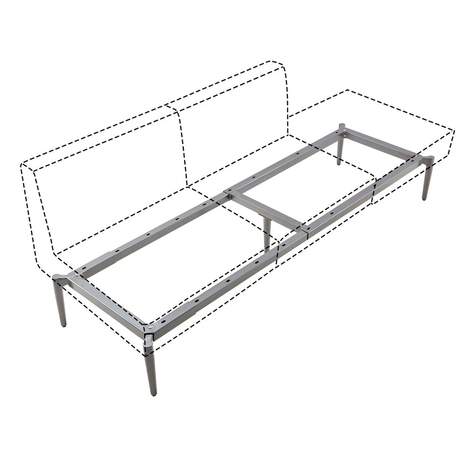 Lorell Contemporary ReceptionCollection Adjustable Metal Base - 47.9" x 22.9"9.8" - Material: Metal - Finish: Gray