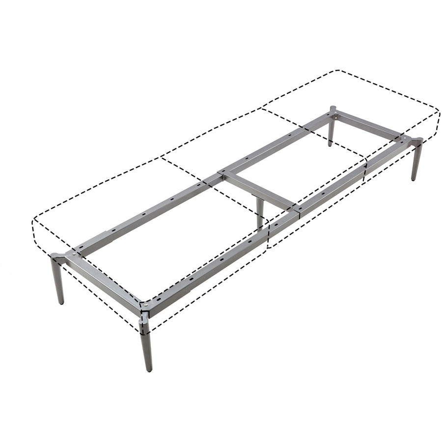Lorell Contemporary ReceptionCollection Adjustable Metal Base - 47.9" x 22.9"9.8" - Material: Metal - Finish: Gray