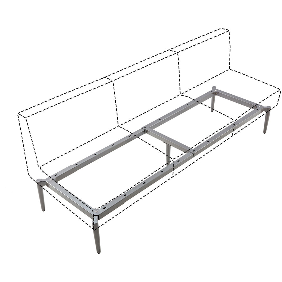Lorell Contemporary ReceptionCollection Adjustable Metal Base - 47.9" x 22.9"9.8" - Material: Metal - Finish: Gray