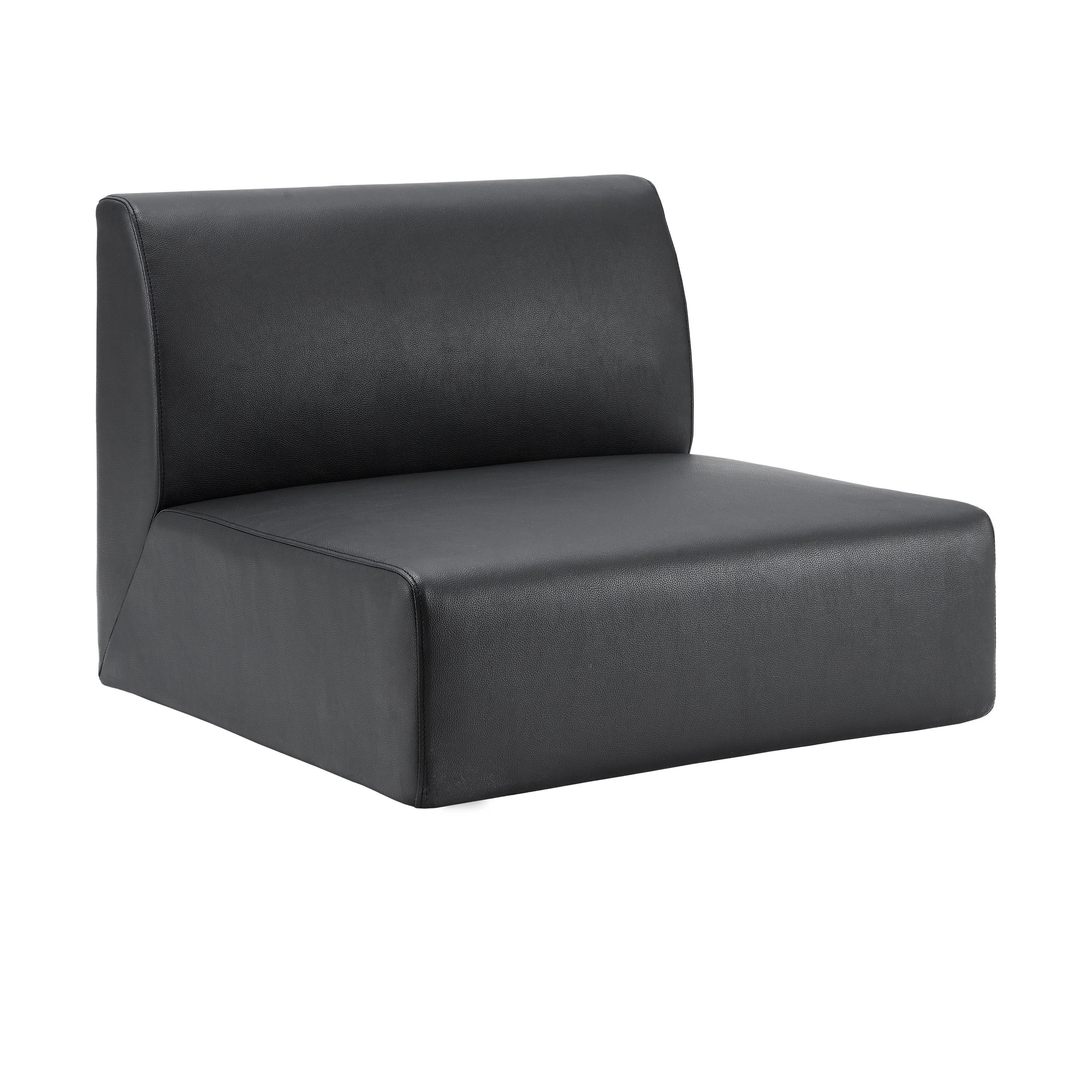 lorell-contemporary-reception-collection-single-seat-sofa-255-x-255196-material-polyurethane-finish-black_llr86929 - 1