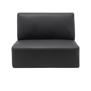 Lorell Contemporary Reception Collection Single Seat Sofa - 25.5" x 25.5"19.6" - Material: Polyurethane - Finish: Black