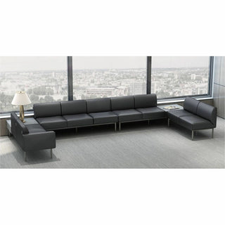 Lorell Contemporary Reception Collection Sectional Tabletop - 25.3" x 25.5"6.6" - Finish: Weathered Charcoal, Laminate