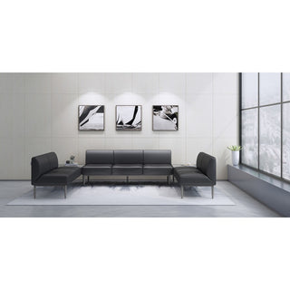 Lorell Contemporary Reception Collection Sectional Tabletop - 25.3" x 25.5"6.6" - Finish: Weathered Charcoal, Laminate