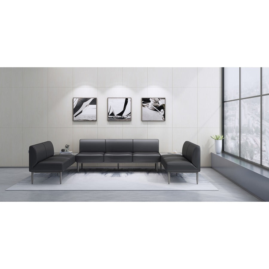 lorell-contemporary-reception-collection-sectional-tabletop-253-x-25566-finish-weathered-charcoal-laminate_llr86935 - 3