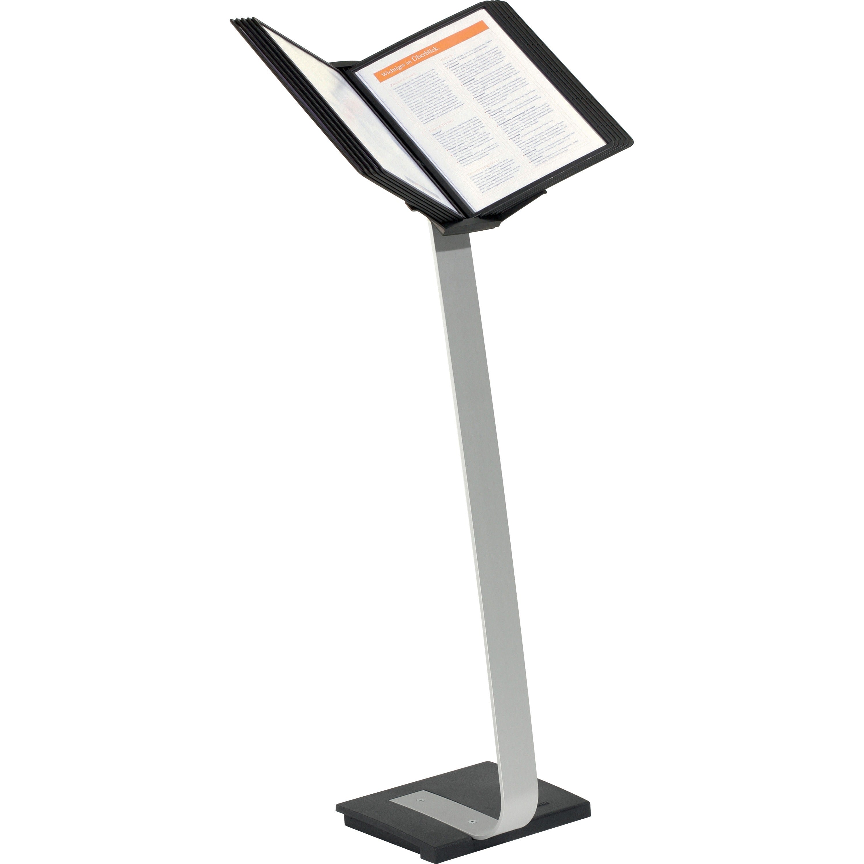 sherpa-stand-pro-10-support-letter-850-x-11-media-rugged-anti-glare-black-35-height-x-147-width-x-426-depth-1-each_dbl591501 - 1