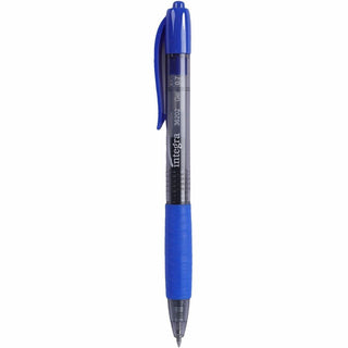 Integra Retractable 0.7mm Gel Pen - Medium Pen Point - 0.7 mm Pen Point Size - Retractable - Blue Gel-based Ink - Blue Barrel - 1 Dozen