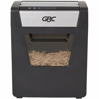 GBC ShredMaster SX15-06 Super Cross-Cut Shredder - Non-continuous Shredder - Super Cross Cut - 15 Per Pass - for shredding Paper, Staples, Paper Clip - P-4 - 2 Hour Run Time - 6 gal Wastebin Capacity - Black, Chrome