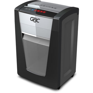 gbc-shredmaster-sm15-08-micro-cut-shredder-non-continuous-shredder-micro-cut-15-per-pass-for-shredding-paper-staples-paper-clip-p-5-4-hour-run-time-8-gal-wastebin-capacity-black-chrome_gbc1758501 - 1