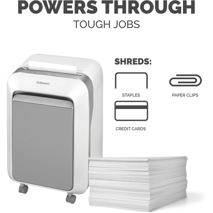 Powershred LX210 Micro-Cut Shredder, 16 Manual Sheet Capacity, White