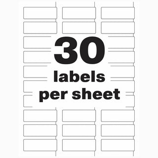 Avery PermaTrack Destructible Asset Tag Labels - 0.75" Length x 2" Width - Rectangular - 240 / Pack - White